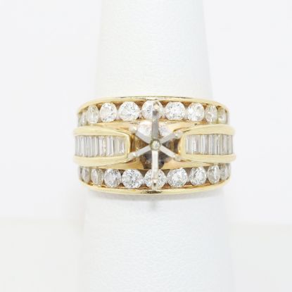 Picture of 14k Yellow Gold Diamond Semi-Mount Ring 