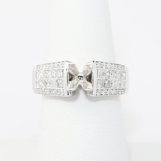 Picture of 14k White Gold Diamond Semi-Mount Ring