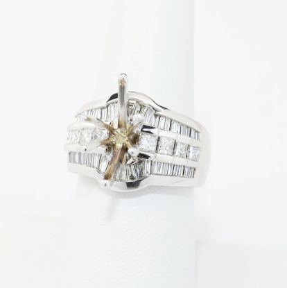Picture of 14k White Gold Diamond Semi-Mount Ring