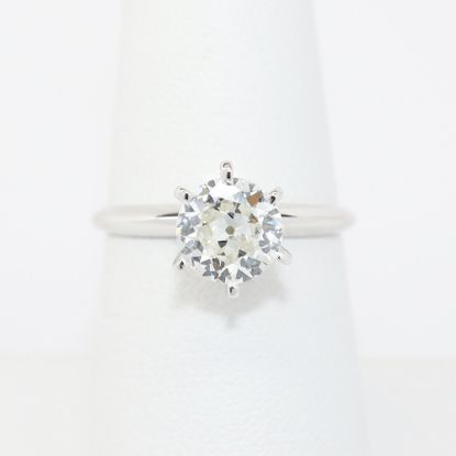 Picture of 14k White Gold 1.12Ct Old European Diamond Solitaire Engagement Ring 