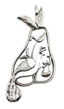 Picture of 12 Days of Christmas, Partridge in a Pear Tree Sterling Silver Ornament