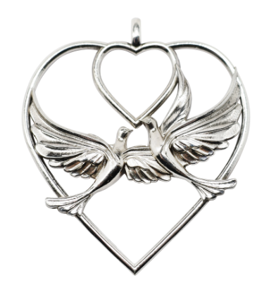 Picture of 12 Days of Christmas, Two Turtledoves Sterling Silver Ornament