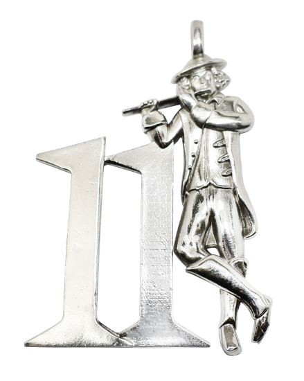 Picture of 12 Days of Christmas, Eleven Pipers Piping Sterling Silver Ornament