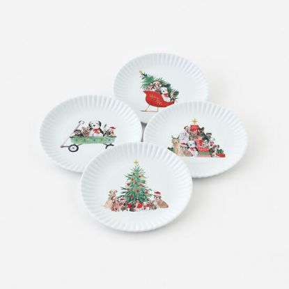 Picture of One Hundred 80 Degrees Santa Paws Melamine Plates