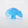 Picture of Lalique Crystal 'Tai-Ta' Chameleon Figurine in Light Blue