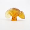 Picture of Lalique Crystal 'Tai-Ta' Chameleon Figurine in Amber 