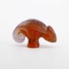 Picture of Lalique Crystal 'Tai-Ta' Chameleon Figurine in Dark Amber 