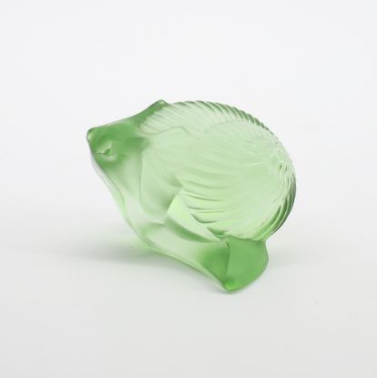 Picture of Lalique Crystal 'Helix Escargot' Green Snail Figurine