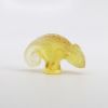 Picture of Lalique Crystal 'Tai-Ta' Chameleon Figurine in Light Amber