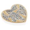 Picture of Jay Strongwater Aria Floral Heart Trinket Tray - Delft Blue
