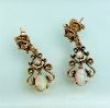 Picture of Victorian Era Etruscan Revival Style 14K Yellow Gold & White Opal Earrings
