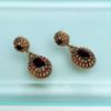 Picture of Victorian Era Etruscan Revival 14K Gold & Bohemian Garnet Earrings