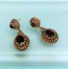 Picture of Victorian Era Etruscan Revival 14K Gold & Bohemian Garnet Earrings
