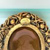 Picture of Signed Pauline Rader Reverse Cut Glass Cameo Brooch/Pendant