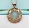 Picture of Stunning Art Nouveau Era 14K Gold & Moonstone Cabochon Necklace