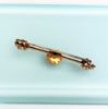 Picture of Victorian Era 14K Yellow Gold, Seed Pearl & Paste Bar Brooch