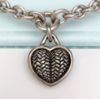 Picture of 1996 Barry Kieselstein Cord Sterling Silver Heart & Chain Link Pendant Necklace