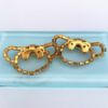 Picture of Vintage Musi Gold Tone Metal & Clear Rhinestone Shoe Clips