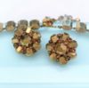 Picture of 1950'S Eugene Schultz Hand Knotted Topaz Glass Necklace & Clip-On Earring Set