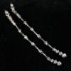 Picture of Clear Cz Extra Long Dangle Post Back Earrings. 3.55" Long