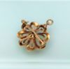 Picture of Victorian Era 14K Gold, Natural Seed Pearl & Paste Flower Brooch/Pendant