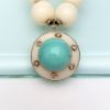 Picture of Vintage 14K Gold, Angel Skin Coral, Diamond & Turquoise Necklace