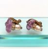 Picture of 1950'S Miriam Haskell Necklace & Earring Set With Glass Pearls, Seed Beads, Amethysts & Clear Rhinestones