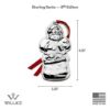 Picture of 2024 8th Edition Wallace Sterling Silver Santa Ornament