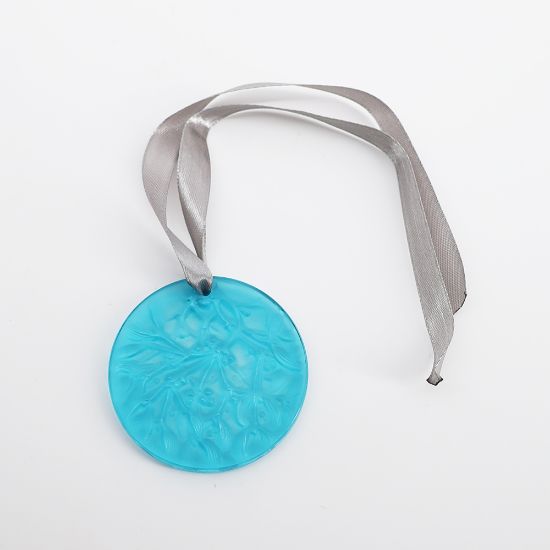 Picture of Lalique 1989 'Gui' Aqua Mistletoe Annual Christmas Ornament