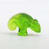 Picture of Lalique Crystal 'Tai-Ta' Chameleon Figurine in Bright Green