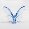 Picture of Baccarat Light Blue Crystal Butterfly on Pedestal Paperweight Figurine  