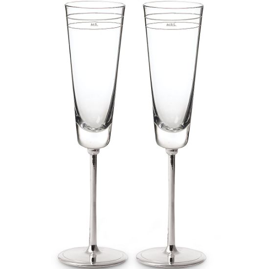 Picture of Kate Spade Darling Point Mr. & Mrs. Toasting Flute Pair