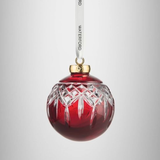 Picture of Waterford Crystal 2025 Annual Lismore Red Bauble Ornament