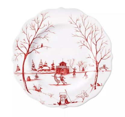 Picture of Juliska 'Country Estate, Winter Frolic' Party Plate with "Santa & Merry Ice Skating" Motif