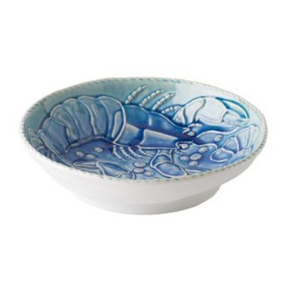 Picture of Juliska 'Berry & Thread, Sealife' Lobster Serving Bowl in Blue Delft Ombre Crackle