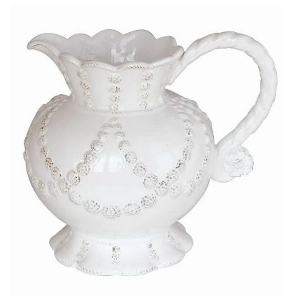 Picture of Juliska 'Jardins du Monde' Garland Pitcher in Whitewash