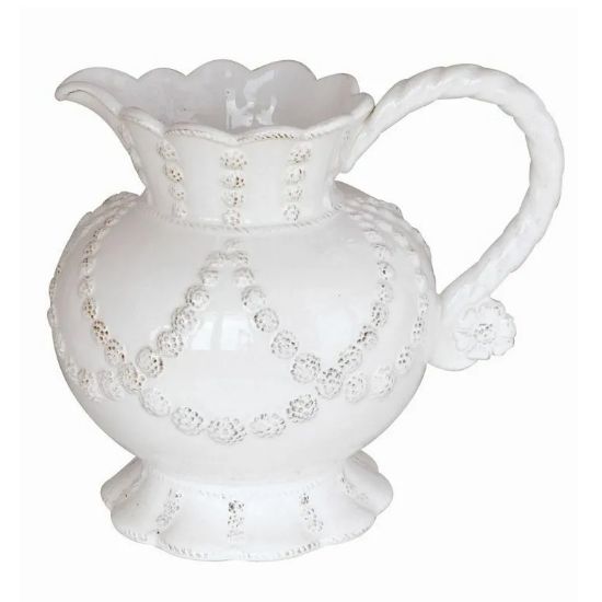 Picture of Juliska 'Jardins du Monde' Garland Pitcher in Whitewash