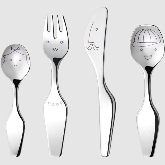 Picture of Georg Jensen Alfredo "Twist" 4-Piece Child's Cutlery Set