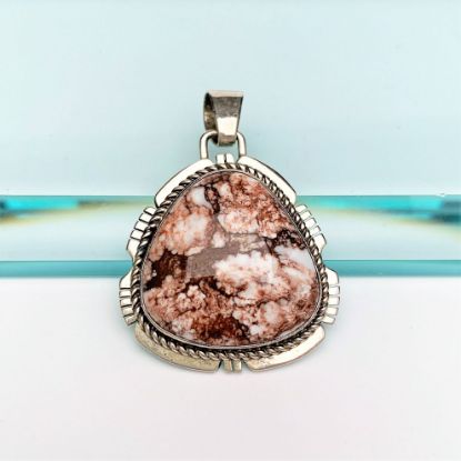 Picture of Vintage Pete Sanchez (Isleta) Sterling Silver & Wild Horse Stone Pendant