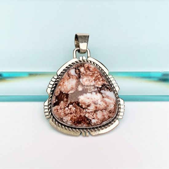 Picture of Vintage Pete Sanchez (Isleta) Sterling Silver & Wild Horse Stone Pendant