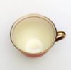 Picture of Vintage Aynsley Bone China Orange & Pale Butter Yellow Demitasse Cup & Saucer with Brown Scroll Details