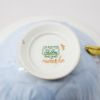Picture of Vintage Shelley English Bone China Pale Blue 'Oleander' Shape Tea Cup & Saucer with Scattered Flowers Inside the Bowl