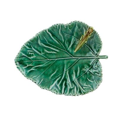 Picture of Bordallo Pinheiro Mulberry Leaf with Grasshopper