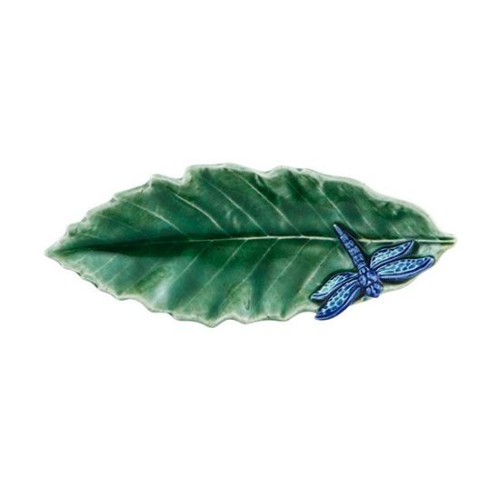 Picture of Bordallo Pinheiro Chestnut Tree Leaf with Dragonfly