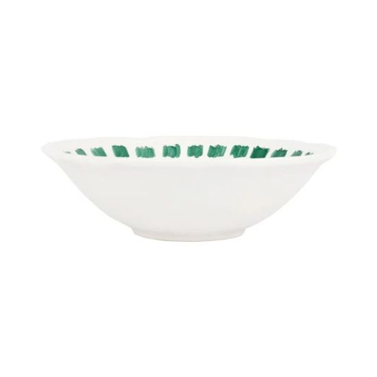 Picture of VIETRI 'Lisbon' Green Stitch Serving Bowl