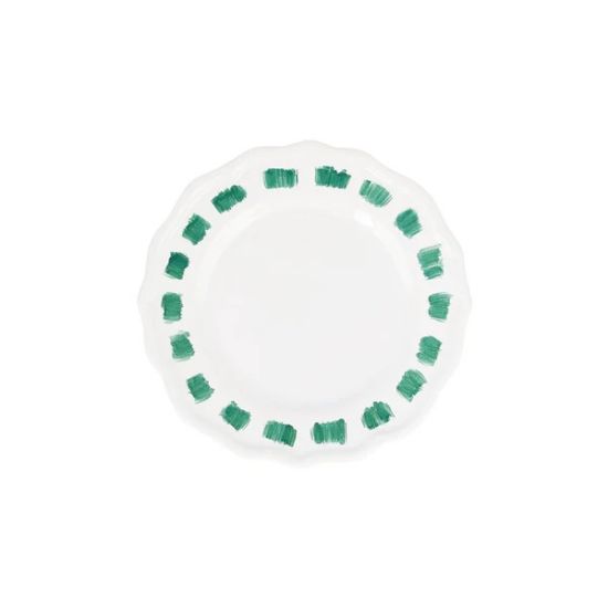 Picture of VIETRI 'Lisbon' Green Stitch Cocktail Plate