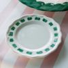 Picture of VIETRI 'Lisbon' Green Stitch Cocktail Plate