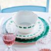 Picture of VIETRI 'Lisbon' Green Stitch Cereal Bowl