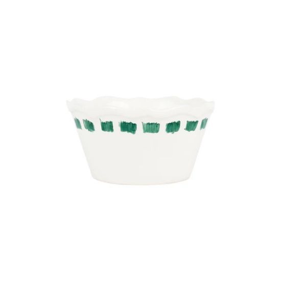 Picture of VIETRI 'Lisbon' Green Stitch Cereal Bowl