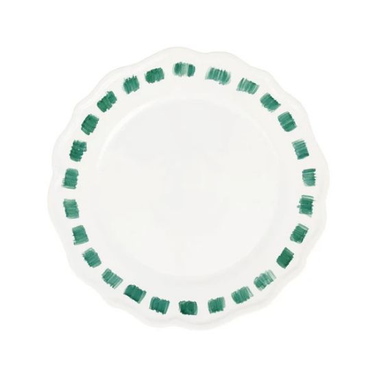Picture of VIETRI 'Lisbon' Green Stitch Dinner Plate